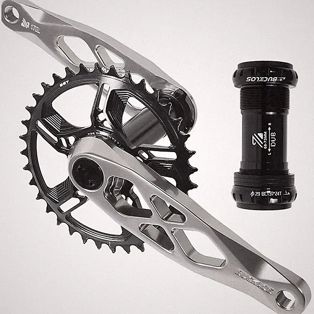 170mm Crank Arm Mountain Bike Crankset with Single Chainrings Bicycle Crank BB