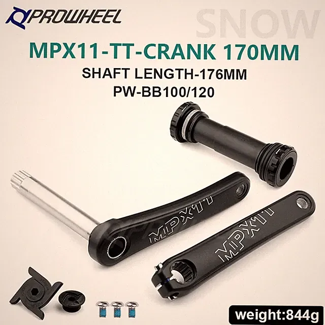 170mm Snow Bike Crankset Axis 176/192mm Fat Tire Cranks Arm with Bottom Bracket