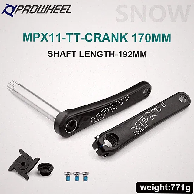 170mm Snow Bike Crankset Axis 176/192mm Fat Tire Cranks Arm with Bottom Bracket