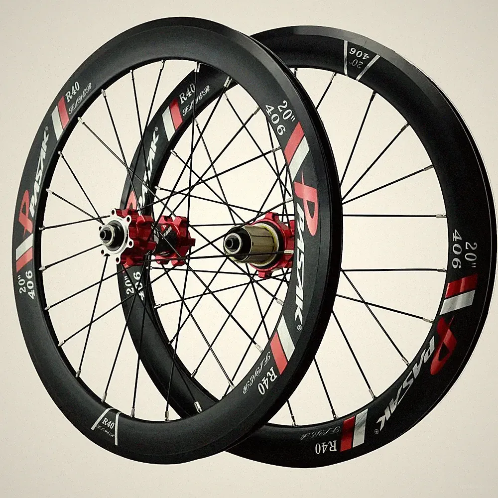20 22in 406 451 Disc Brake Clincher Center Lock Hub Titanium Bicycle Wheelset