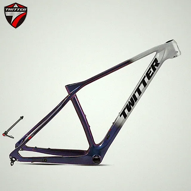 29" Carbon Fiber Mountain Bike Frame Quick Release Thru Axle Inner Cable Frame