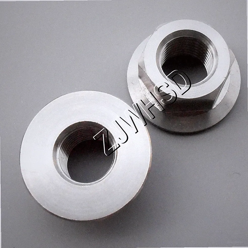 2pcs 3/8" - 26 TPI Ti Titanium Hex Flange Nut / Bicycle Bike Fixed Hub Axle BMX