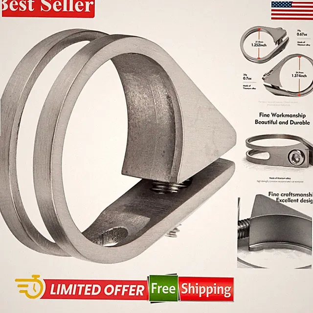 34.9mm/31.6mm Titanium Seatpost Clamp - Easy Install for Bicyle Enthusiasts
