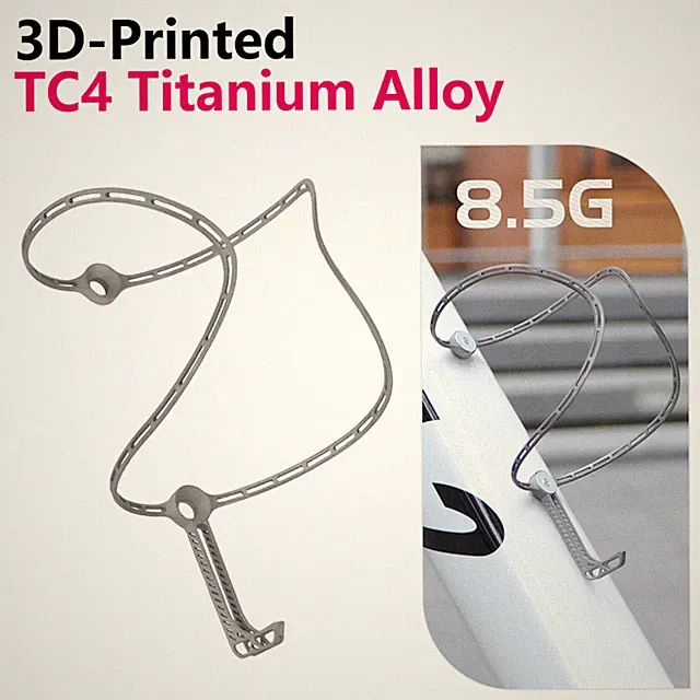 3D-Printed Titanium Alloy Water Bottle Cage Ultralight for Bike Bicycle Cycle