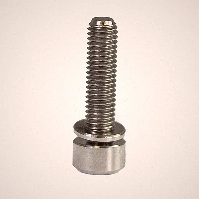 6Pcs Bike Stem Bolt Titanium Alloy Hex Tapered with Washers M5x18m/M5x20m