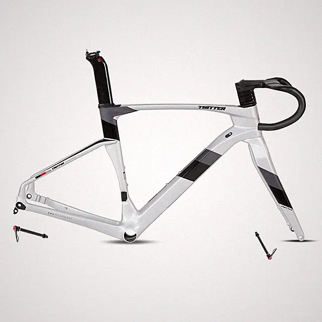 700*28C Carbon Fiber Road Bike Frameset Thru Axle Disc Brake Bicycle Frame BB86