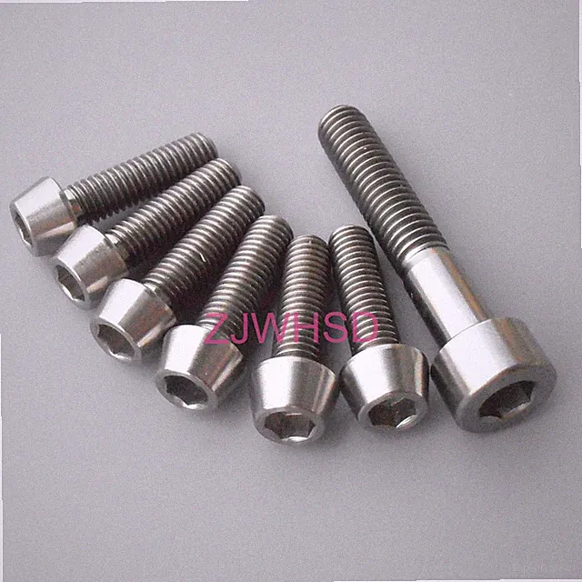 7pcs Ti Titanium Bolt Screw Kit M5 Conical & M6 Square for Headset Cap Stem FSA
