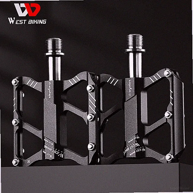 Aluminum Bicycle Pedals 3 Bearings Titanium Axle Road Bike Pedals Platform Pedal