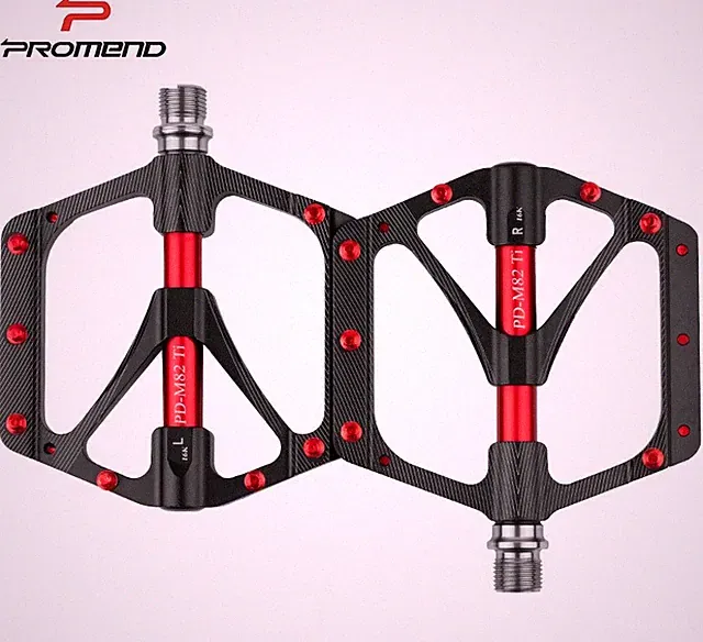 Aluminum titanum axle Road MTB Bike XC Bicycle Pedal Flat Pedals 3 Bearings