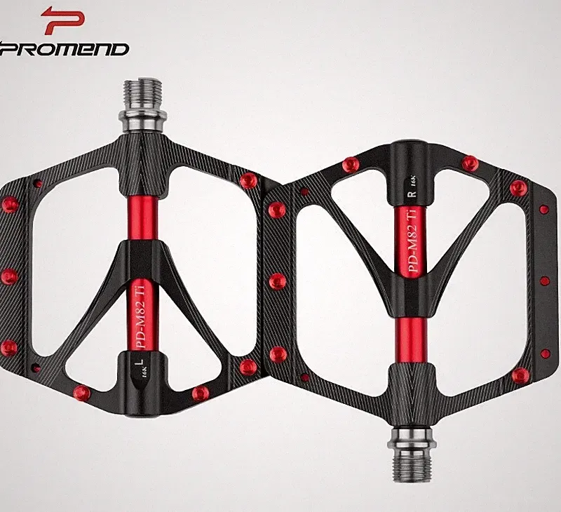 Aluminum Titanum axle Road MTB Mountain Bike Bicycle Pedal 3 Bearing Flat Pedals