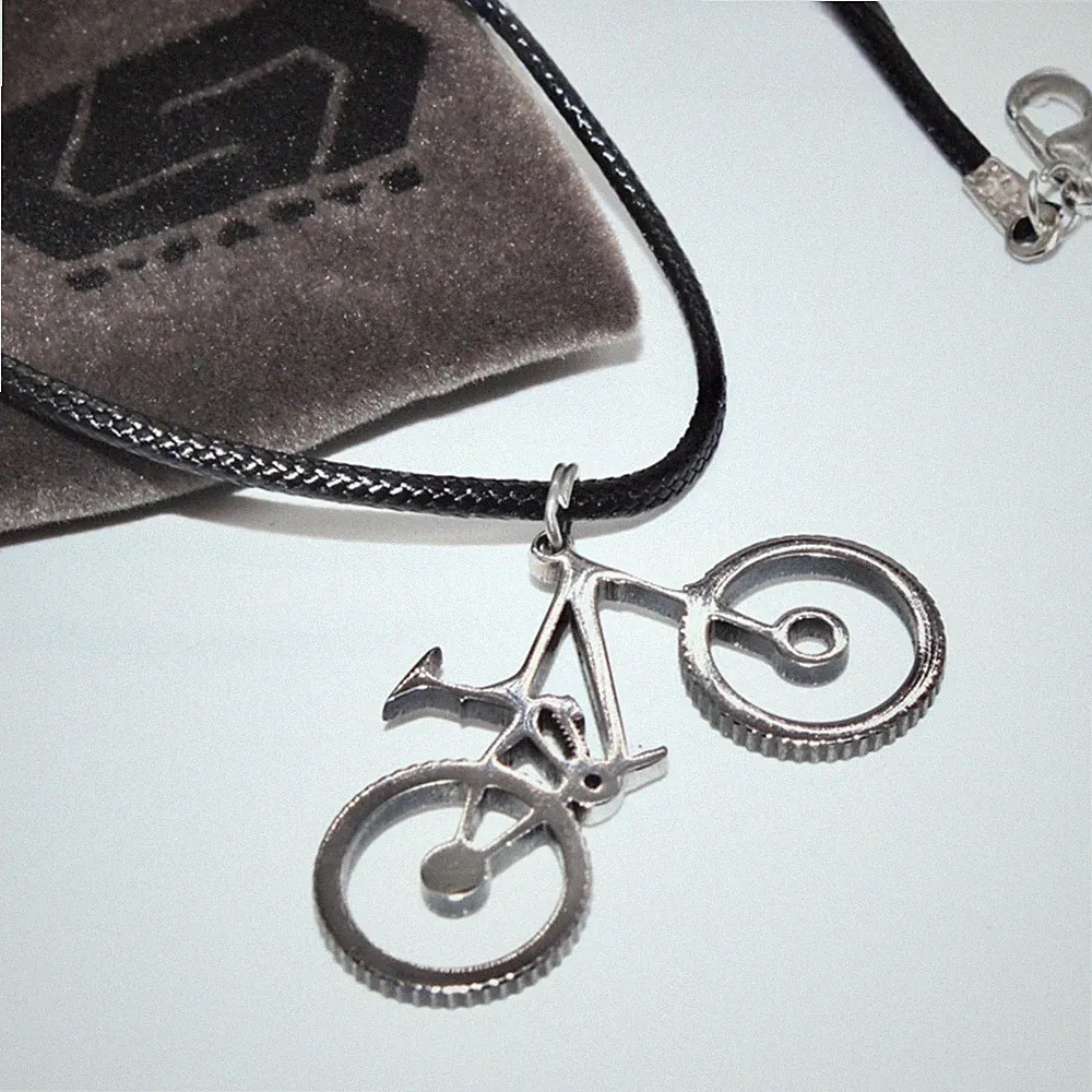 Bicycle Model Titanium Pendant Road Downhill Mountain Bike Riding Keychain Gift