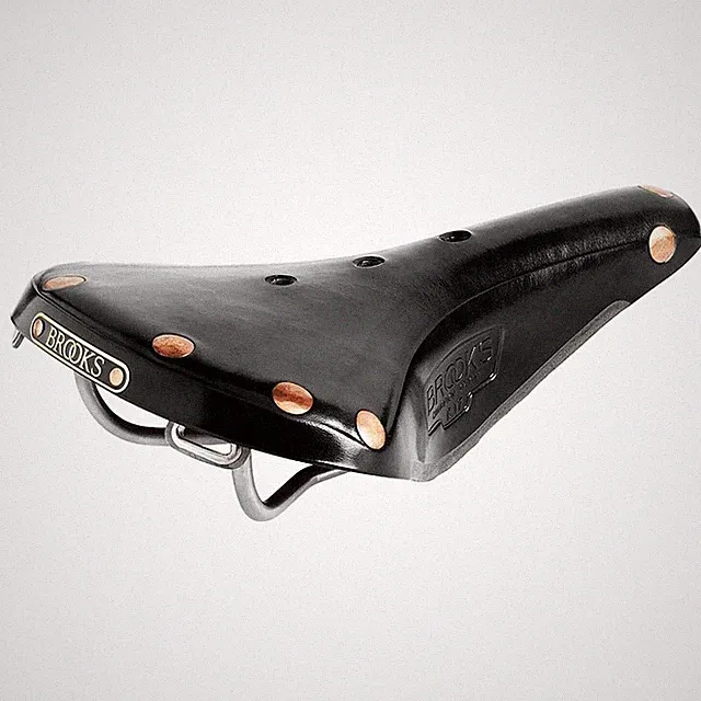 Brooks B17 Special Titanium Saddle - Black + Copper Rivets & Titanium Rails