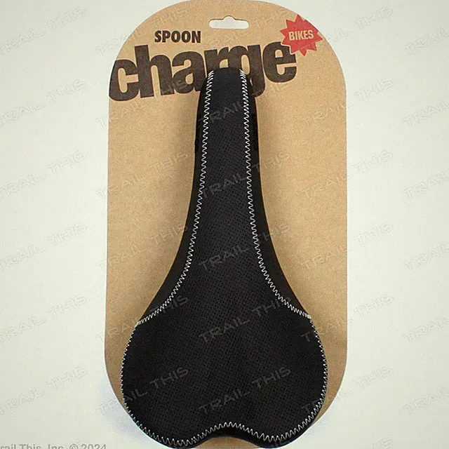 Charge Spoon Bicycle Saddle with Titanium Rails Pressure Relief Road MTB - Black