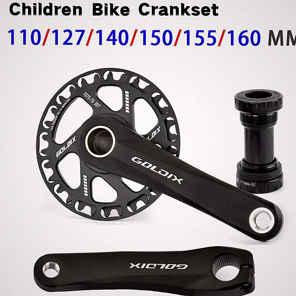 Children Bicycle Crank 155mm-110mm Crankset Ultralight Mtb Integrated Cranks
