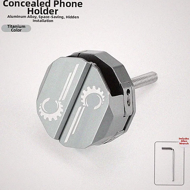 Commuting Rides Bicycle Phone Holder 360 Rotatable Compact 4.5*4.5cm Secure Grip