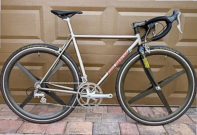 Eddy Merckx Titanium AX Road Bike By Litespeed, 52cm, Dura Ace, Spinnergy Rev X