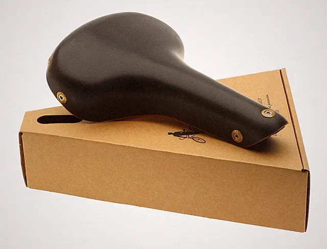 Gilles Berthoud Vars Saddle Titanium Rails Hard Leather Cover Black NEW NOS