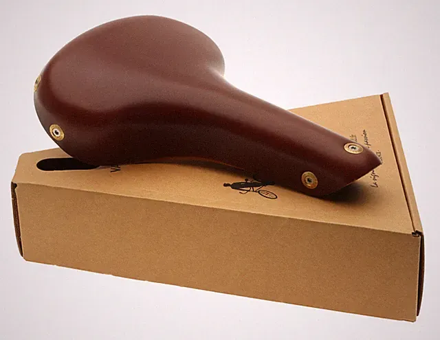 Gilles Berthoud Vars Saddle Titanium Rails Hard Leather Cover Brown NEW NOS