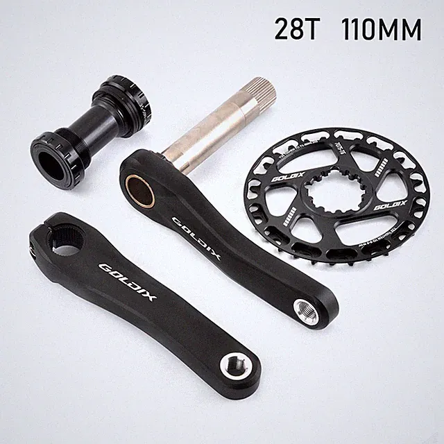 Kids Bike Crank 110mm 155mm Crank Set 7-12 Speed Chainwheel Sprocket 28T 30T