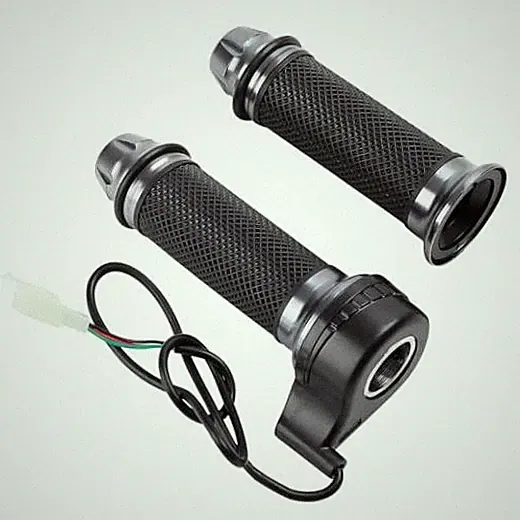 Minho 22mm/0.87" Electric Bike Handlebar with 3-Speed Control Titanium Color