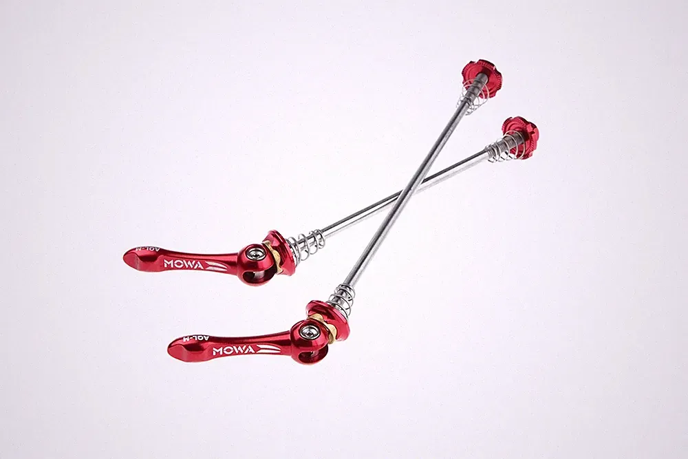 Mowa Mountain Cyclocross Gravel eBike Bicycle Titanium-Axle Qr Skewer Set Red