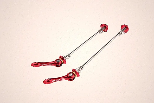 Mowa Road Cyclocross Gravel Cycle Ti Skewers Titanium-Axle Qr Levers Red Bike