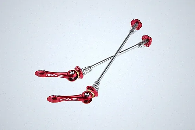 Mowa Road Cyclocross Gravel eBike Bike Titanium-Axle Skewers In Red