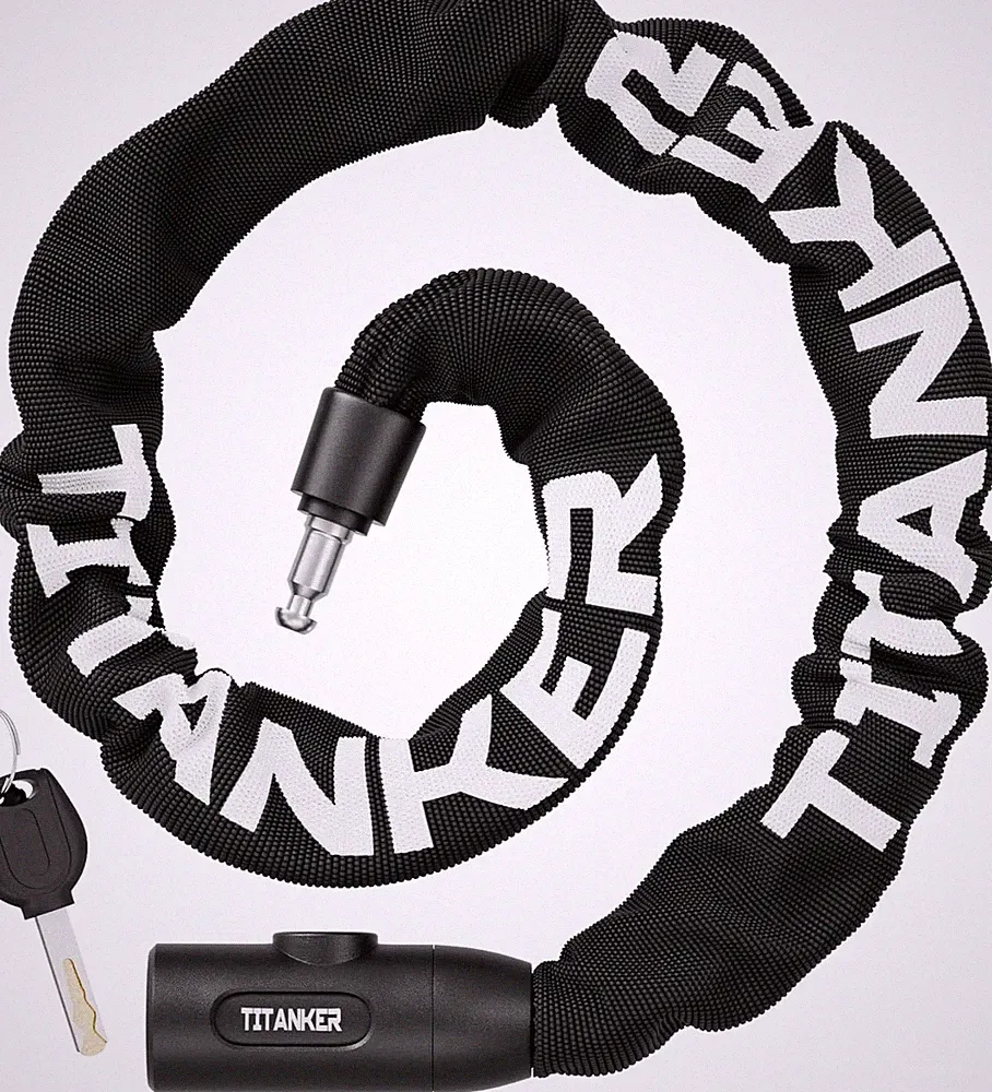 NEW Titanker Heavy Duty Bicycle Lock Chain with Keys - 3 Feet Anti-Theft Lock