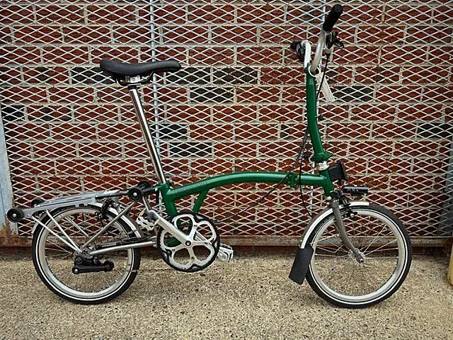 NOS NEW Brompton Folding Bicycle M2R superlight with lights Racing Green / Ti