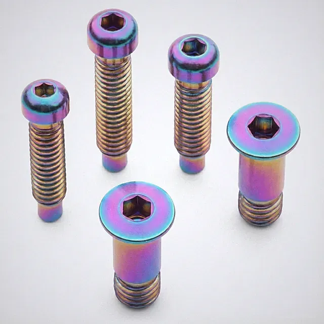 Oil Slick TITANIUM Rinbow Bolt Kit for Shimano XTR/XT/SLX Rear Derailleurs