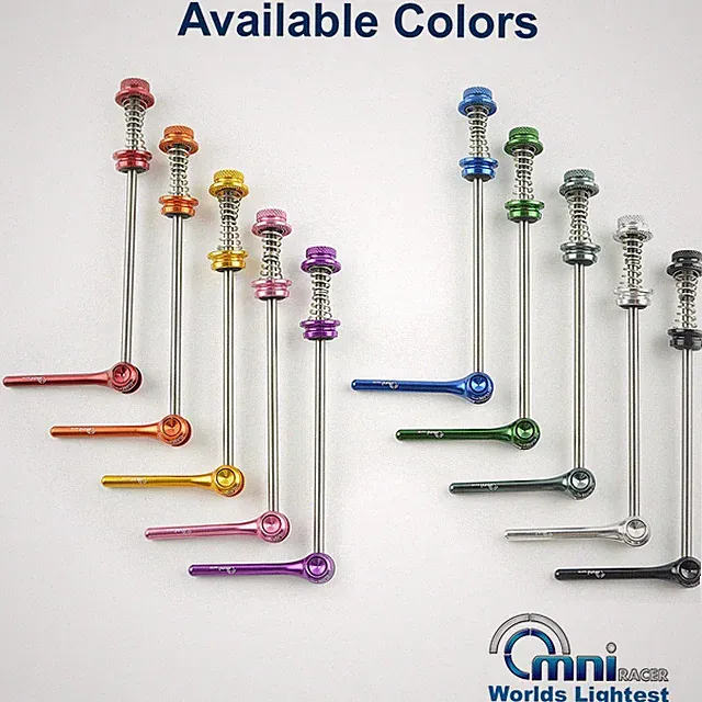 OMNI Racer WORLDS LIGHTEST RACE-Lite Titanium Alloy Road Wheel Skewers 46g