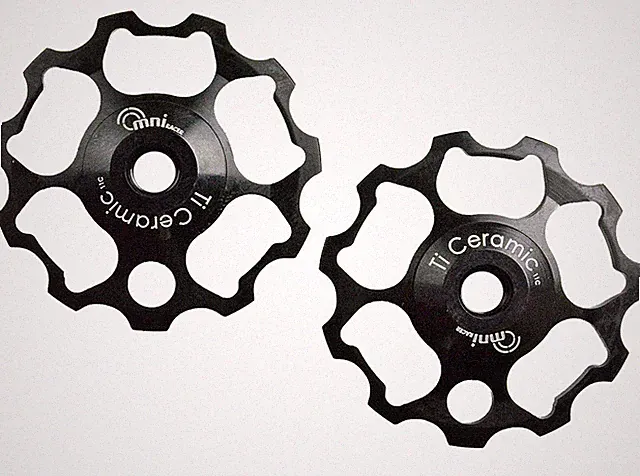 OMNI Racer WORLDS LIGHTEST Ti Ceramic Derailleur Pulleys Fit Record Chorus BLACK