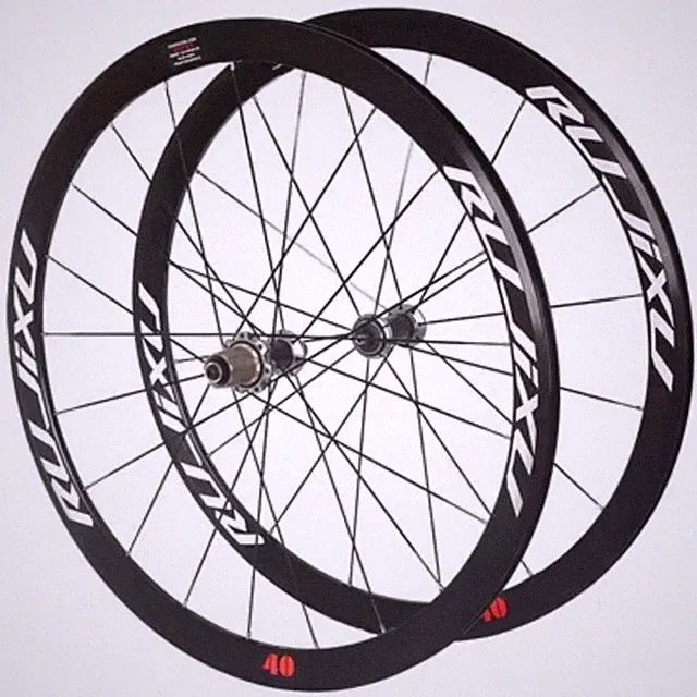 Road Bicycle 700C Carbon Wheelset 40mm Height with Clincher V/C Brake System