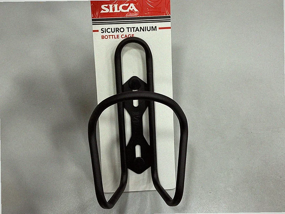 Silca Sicuro Titanium Bicycle Water Bottle Cage (Without Bolts ) Black