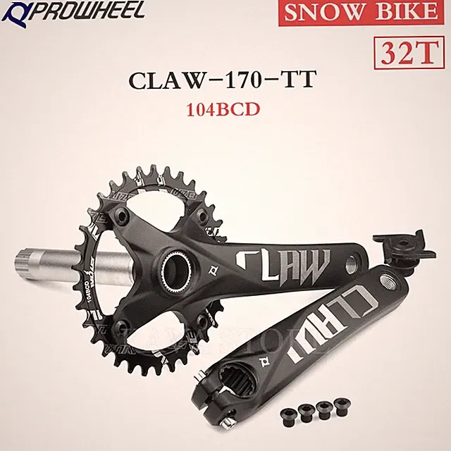Snow Bike Crankset 170mm Fat Tire Bicycle Crank Arm 30T-42T Single Sprockets