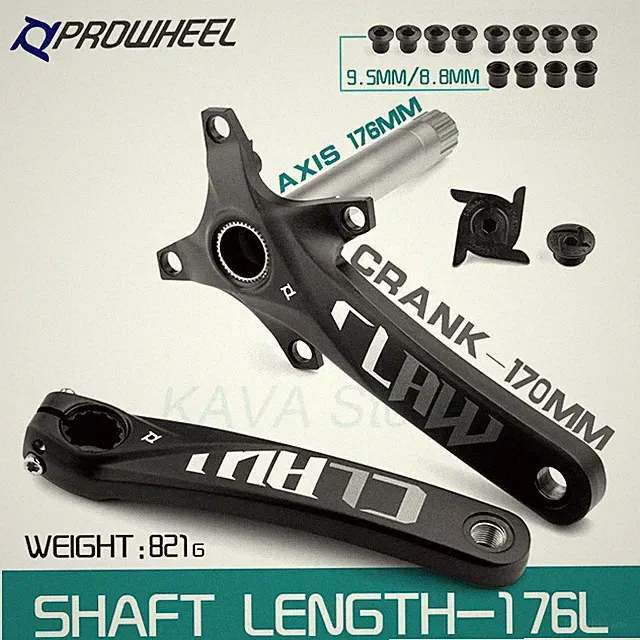 Snow Bike Crankset 170mm Fat Tire Bicycle Crank Arm with Bottom Bracket Parts