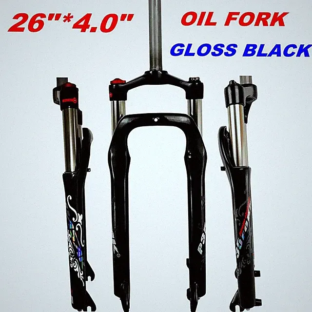 Snow MTB Moutain Fat Bike Fork 26inch Air Gas Locking Suspension 4.0 Tire 135mm