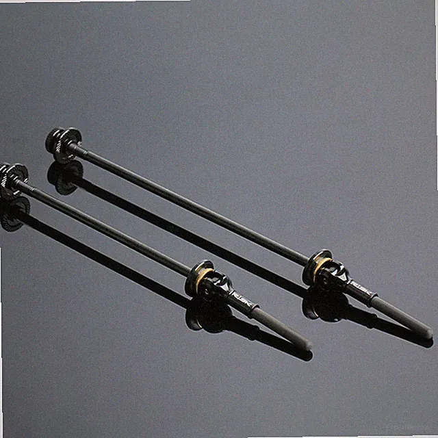 Swishti Road MTB eBike Cycle Titanium-Axle Skewers Carbon Levers Black Bike