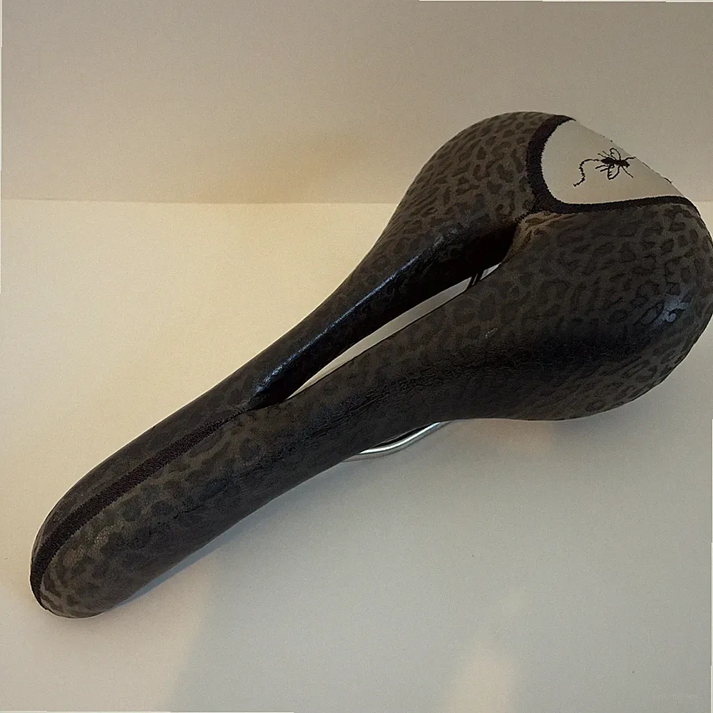 TERRY FLY X BUZZ-OFF LEATHER TITANIUM BICYCLE SEAT SADDLE 280 MM X 138 MM CLEAN