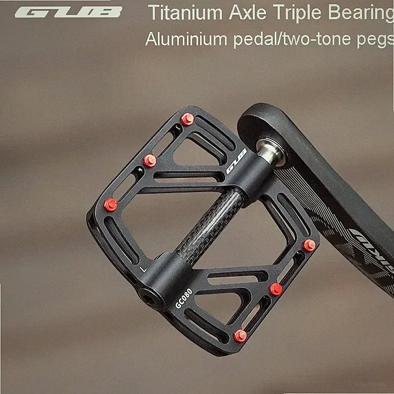 Titanium Axle 3 Bearings Aluminium Alloy Ultra Light Bicycle Road MTB Bike Pedal