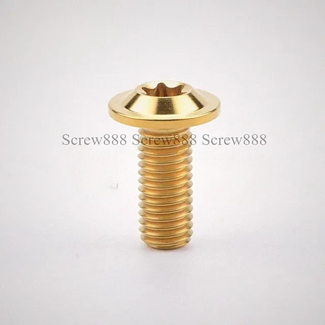 Titanium Bolts M6x10 15 20mm T30 Torx Head Screw Bike Fasteners 2/6pc