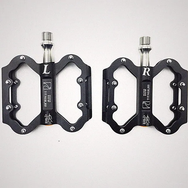Titanium MTB Bicycle Pedal Mountain Road Bike Flat Pedal 3 Bearing 9/16"
