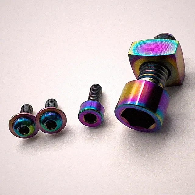 Titanium MTB Fork Bolts - Fox 36/38 Fork - Axle Pinch, Cable, Mudguard Bolts