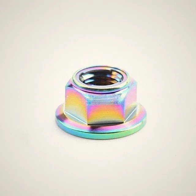 Titanium Nut M6 M8 M10 M12 Flang Metal Lock Hex Head Nut for Bike Motorcycle Car