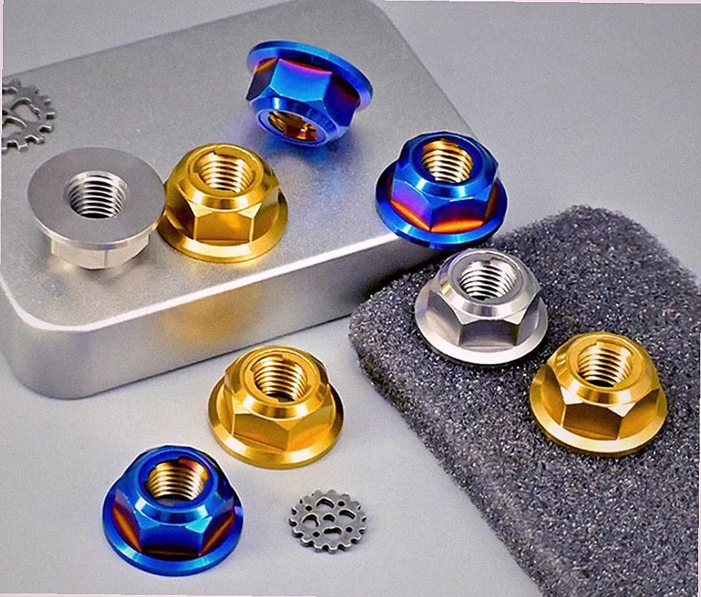 Titanium Nut M6 M8 M10 M12 Flange Metal Lock Nut for Bike Motorcycle Car