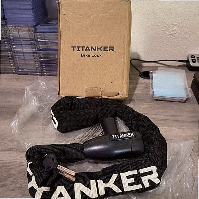 Titanker Heavy Duty Bicycle Lock Chain 3FT Anti Theft Bike Lock with Keys