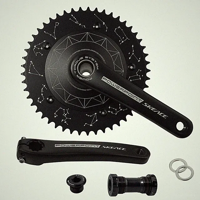 Track Bicycle Hollowtech Crankset Single Speed Fixed Gear Bike Chainwheel 165mm