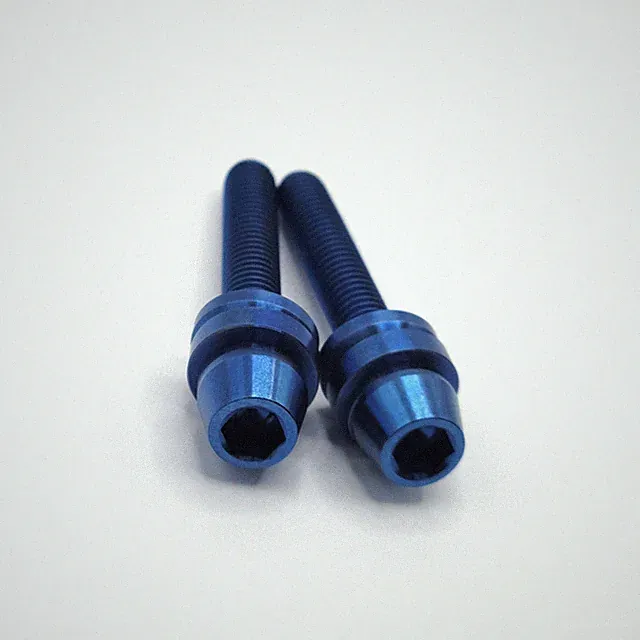 Trail Arc Titanium MTB Brake Caliper Mounting Bolt + flat, cone, cup washer (2x)