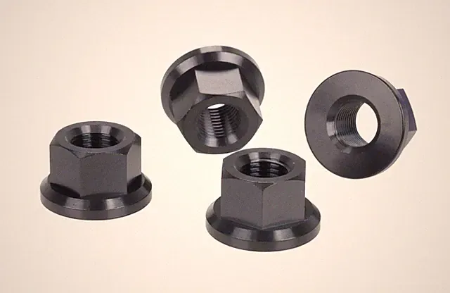 Ultralight Titanium BMX bicycle axle nut 3/8" X 24T - SET OF 4 - BLACK