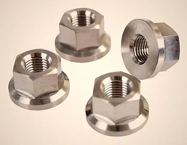 Ultralight Titanium BMX bicycle axle nut 3/8" X 24T - SET OF 4 - SILVER